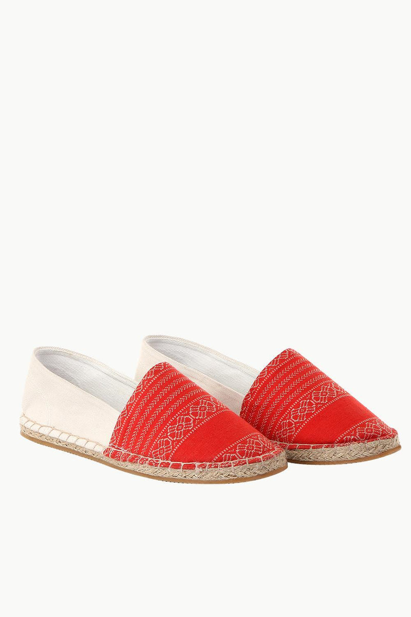 Cut N Sew Red Print Espadrilles