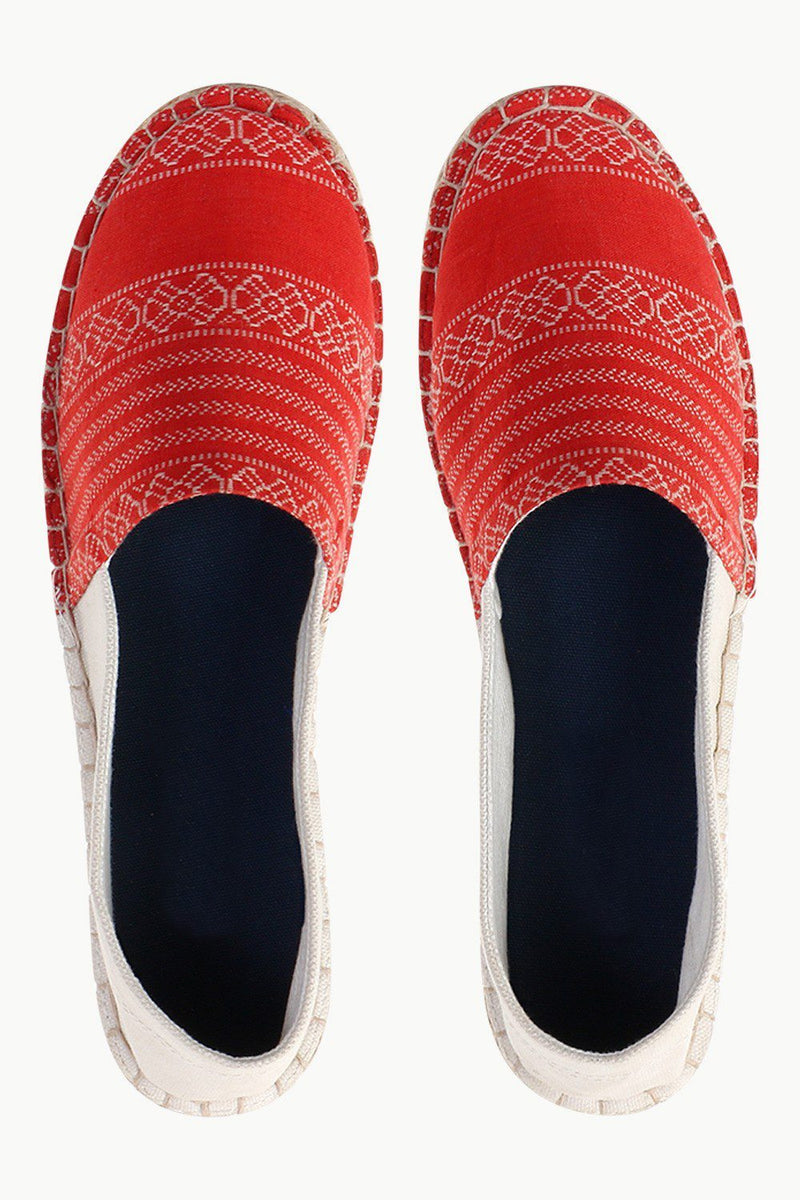 Cut N Sew Red Print Espadrilles