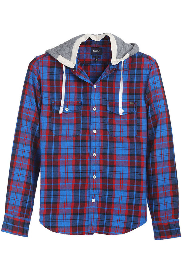 Detachable Hooded Lumberjack Shirt