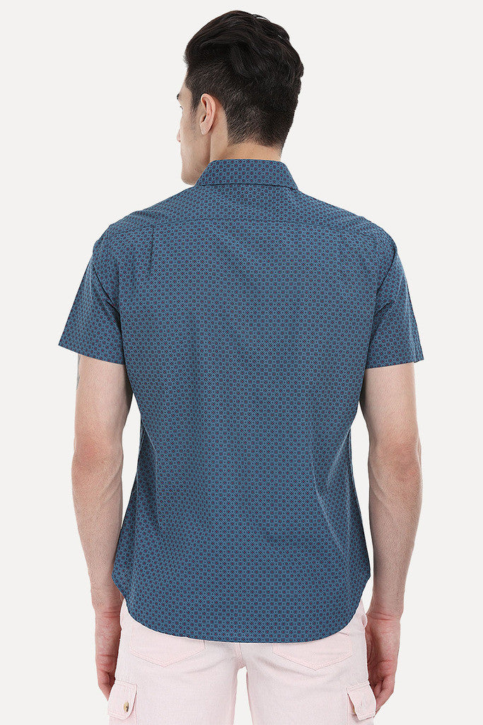 Ditsy Print Soft Poplin Shirt