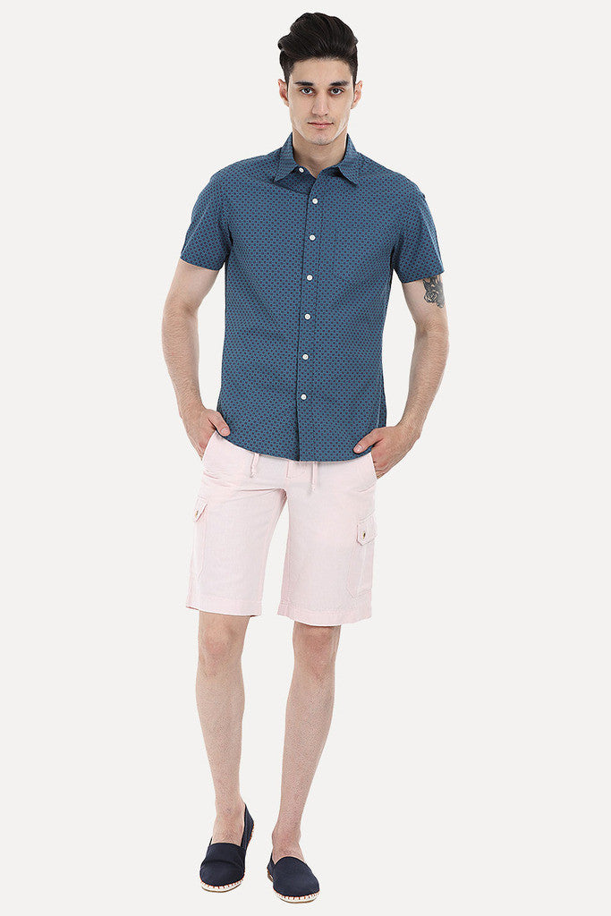 Ditsy Print Soft Poplin Shirt