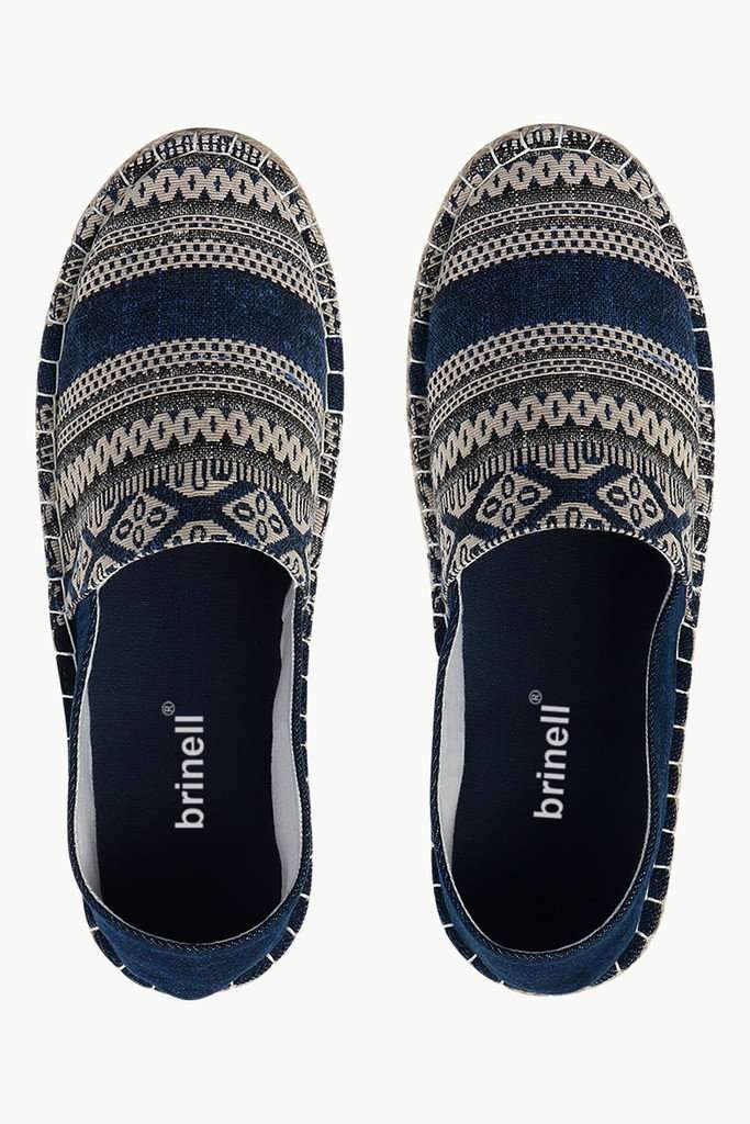 Dobby Navy Detail Ikat Espadrilles