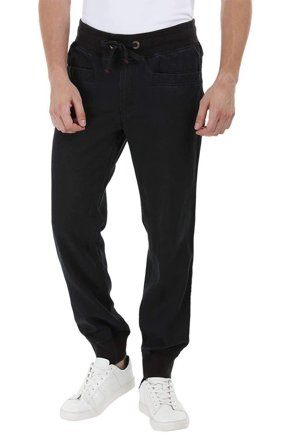 Drawcords Dark Indigo Denim Cuff Joggers