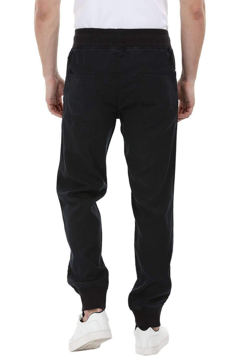 Drawcords Dark Indigo Denim Cuff Joggers