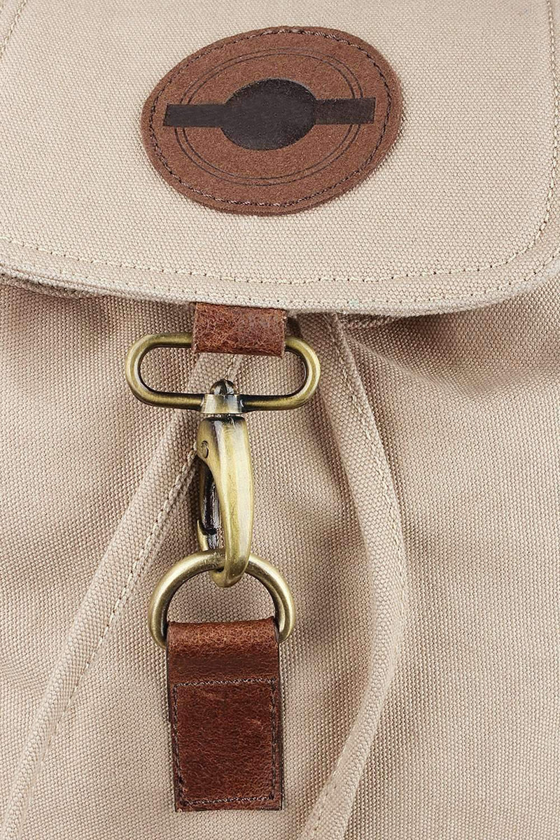 Dyed Canvas Backpack With Drawstrings