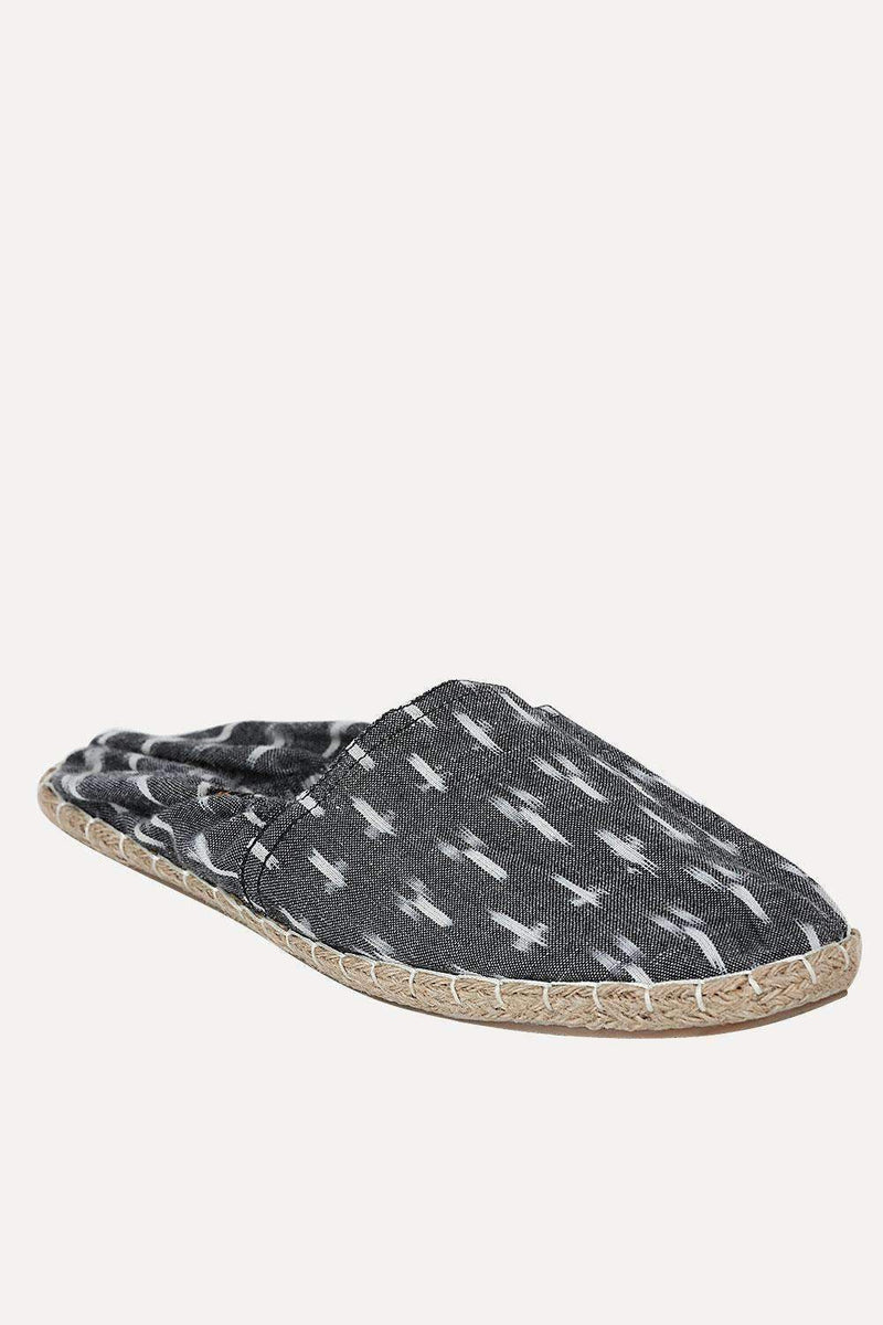 Grey Ikat Weave Espadrilles