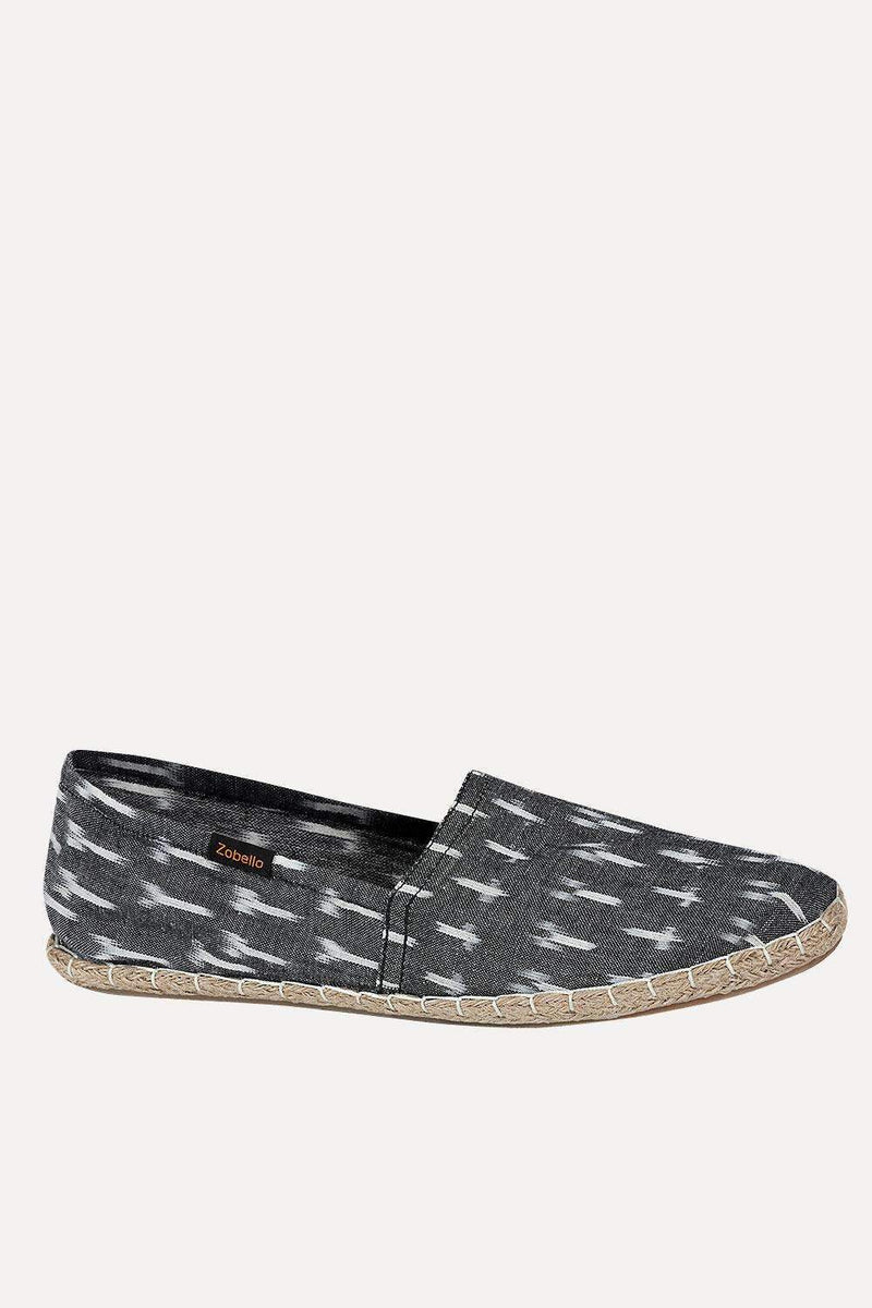 Grey Ikat Weave Espadrilles