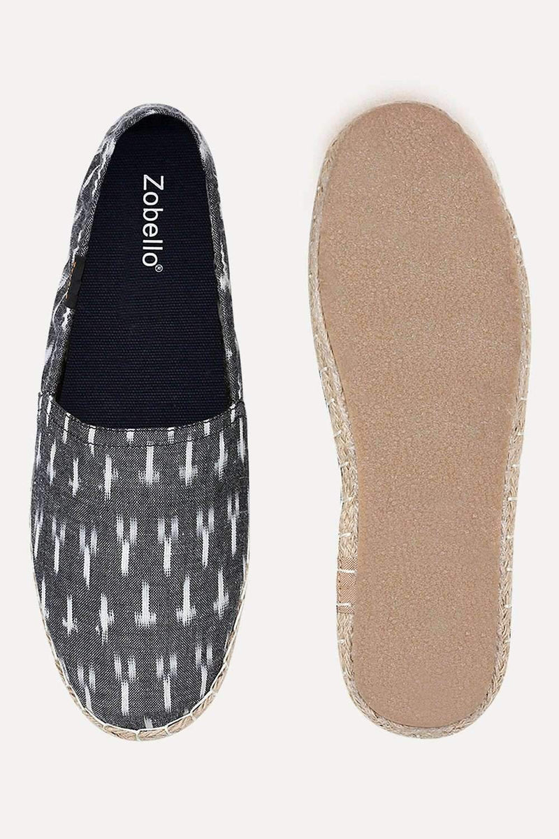 Grey Ikat Weave Espadrilles