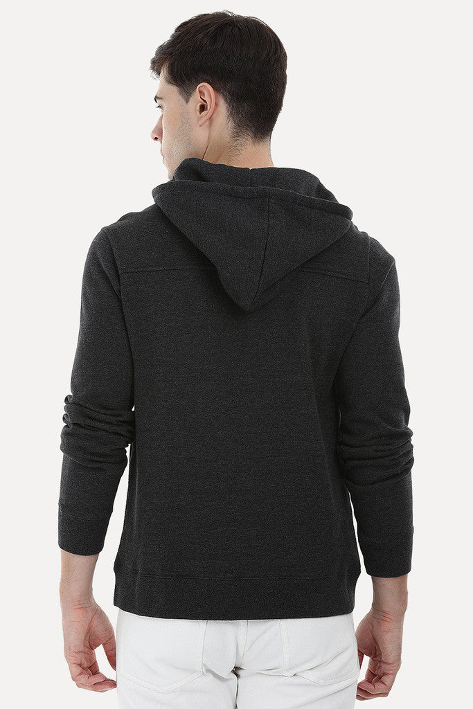 Embroidered Popover Zip Hoodie