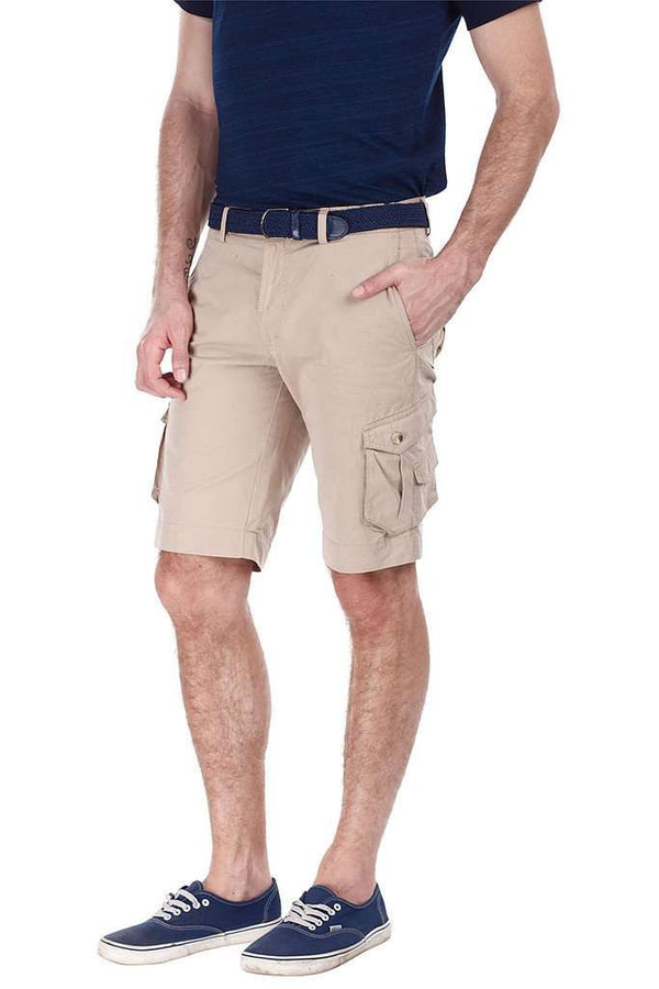 Enzyme Washed Cotton Twill Cargo Shorts