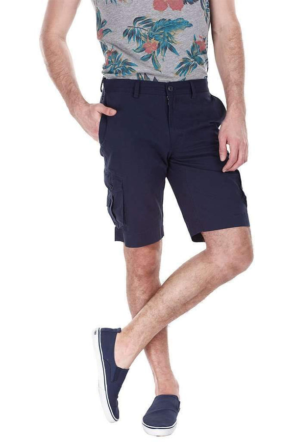 Enzyme Washed Cotton Twill Cargo Shorts 