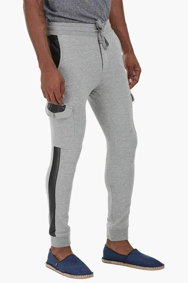 Faux Leather Detailed Sweatpants