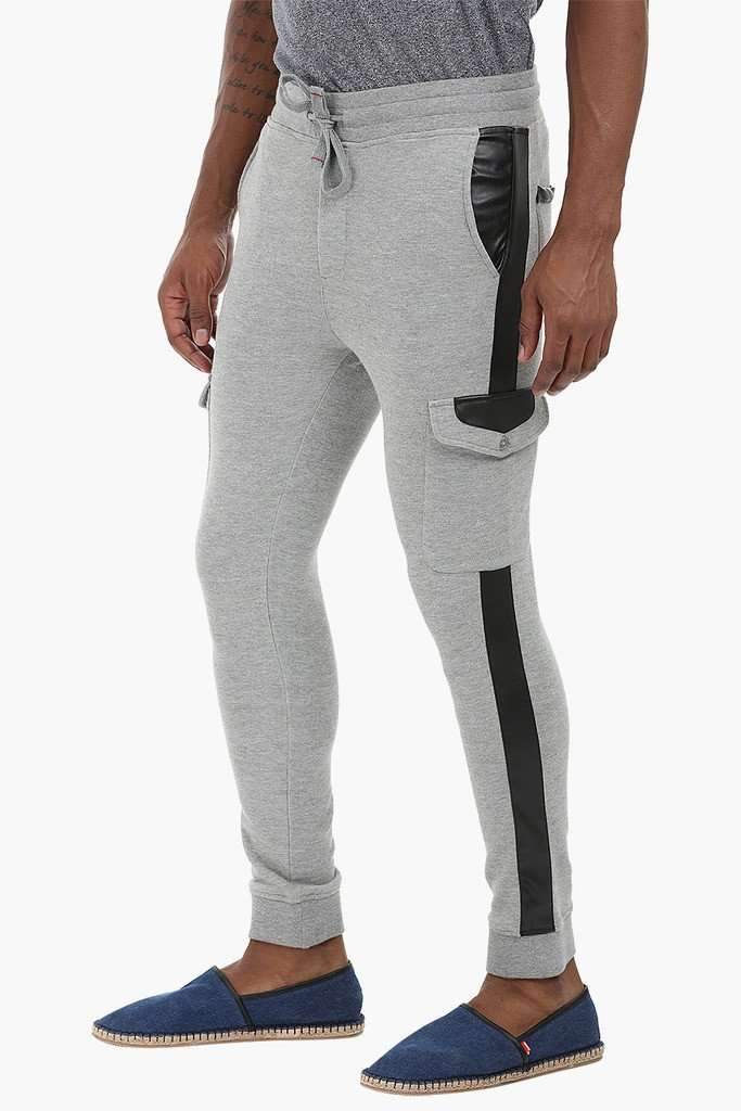 Faux Leather Detailed Sweatpants