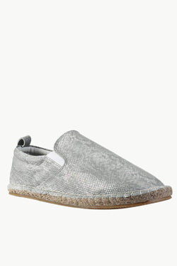 Faux Leather with Side Elastic Espadrilles