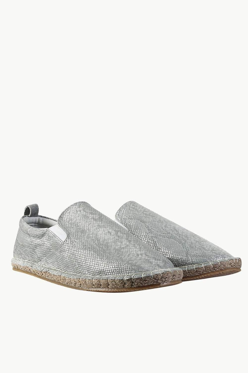 Faux Leather with Side Elastic Espadrilles