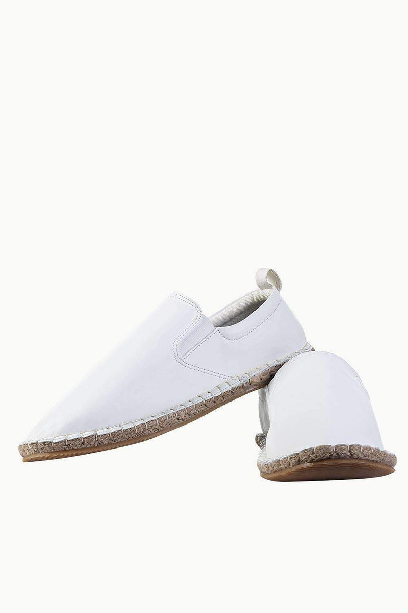 Faux Leather with Side Elastic Espadrilles