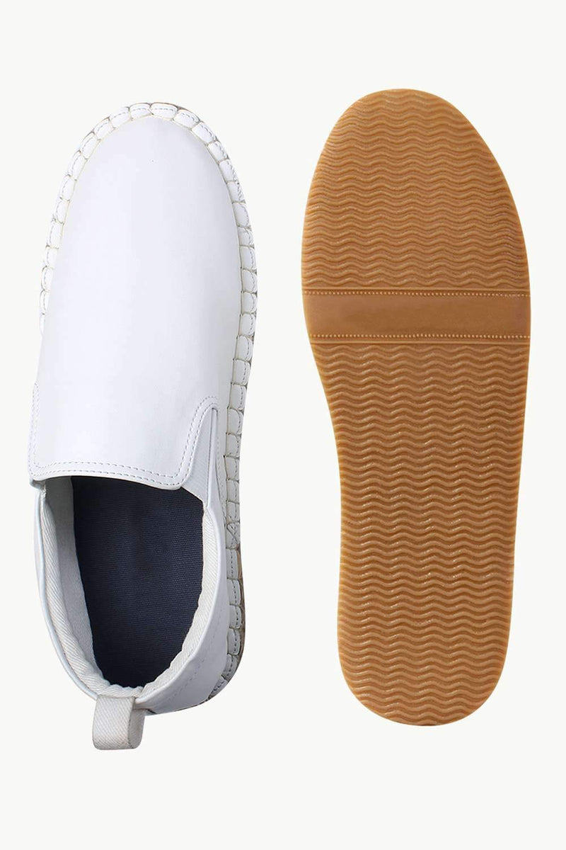 Faux Leather with Side Elastic Espadrilles