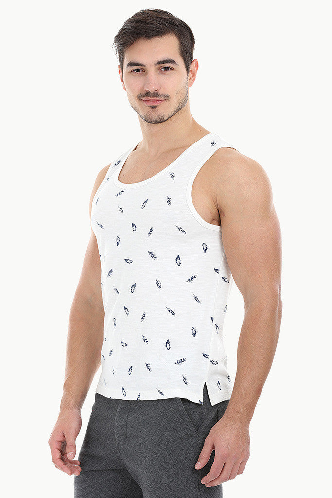 Feather Printed Soft Heather Tank