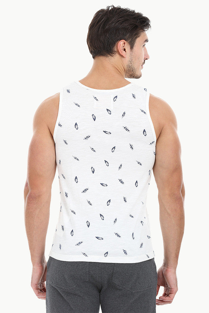 Feather Printed Soft Heather Tank