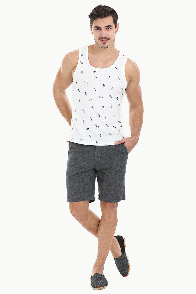 Feather Printed Soft Heather Tank