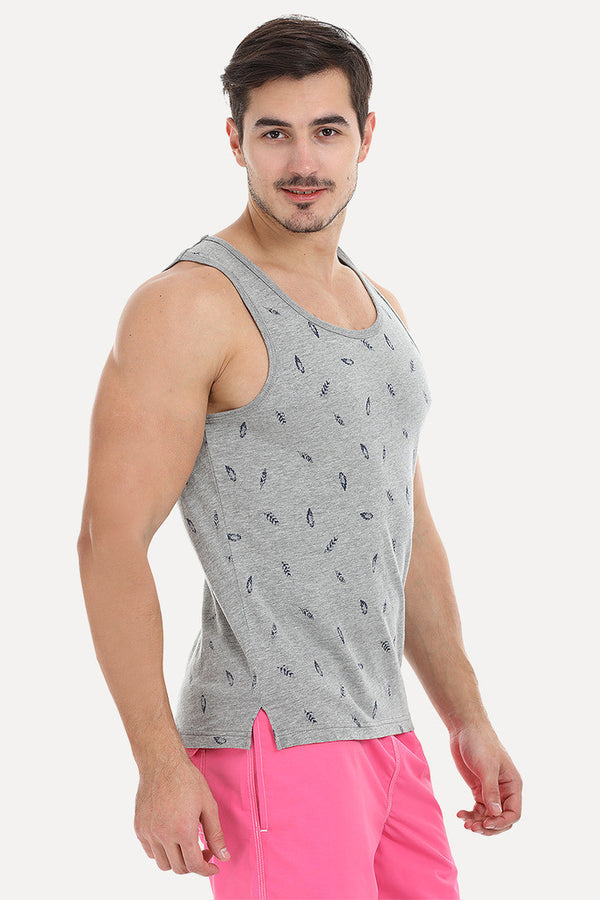 Feather Printed Soft Heather Tank