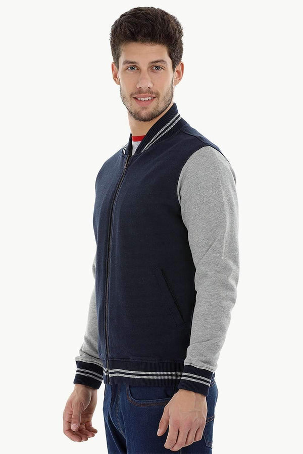 Full Zip Knit Varsity Jacket