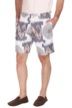 Fully Lined Ikat Weave Shorts