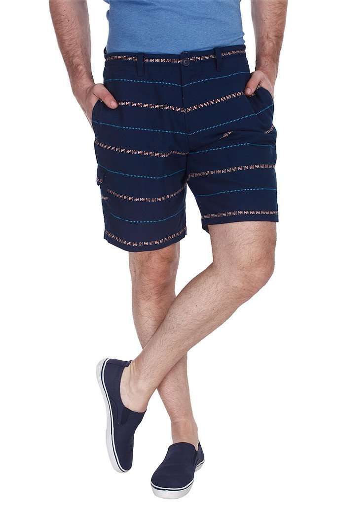 Fully Lined Stripe Weave Yarn Dyed Shorts