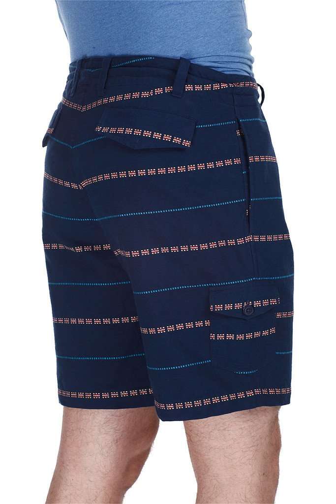 Fully Lined Stripe Weave Yarn Dyed Shorts