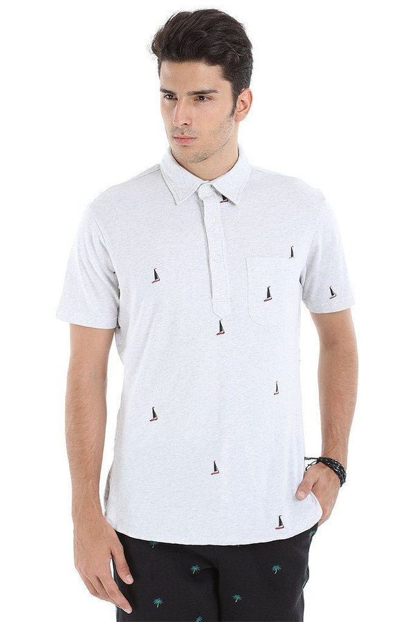 Fun Printed Soft Knit Polo