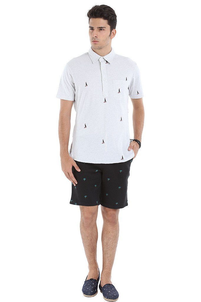 Fun Printed Soft Knit Polo