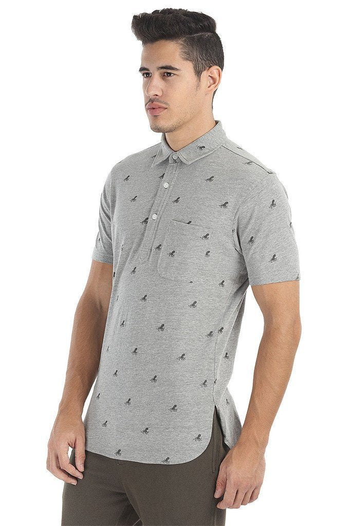 Fun Printed Soft Knit Polo