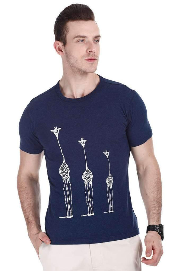 Giraffe Printed Soft Heather Crew