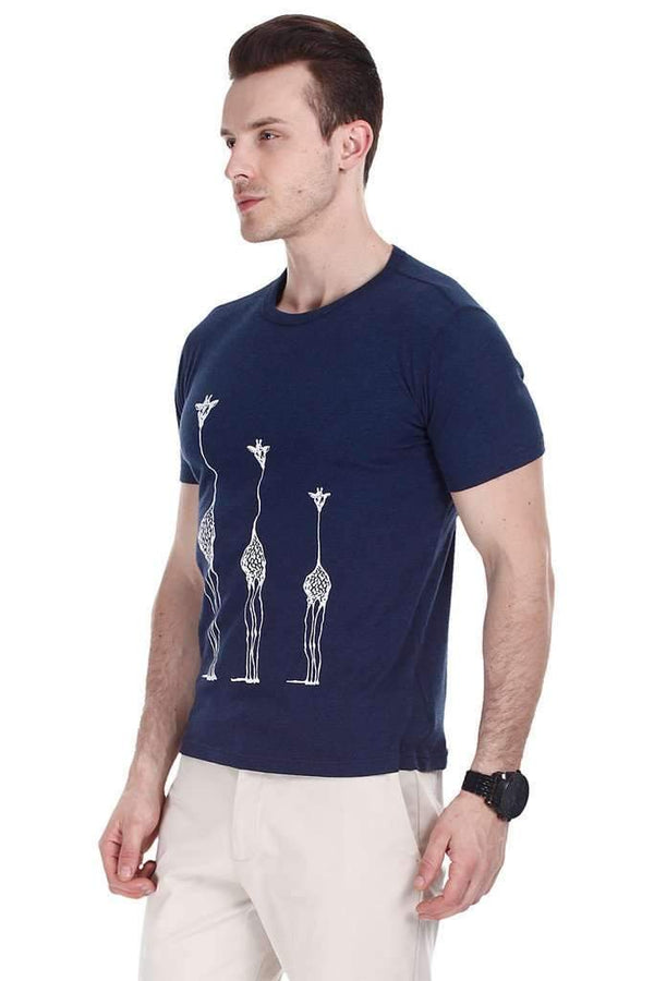 Giraffe Printed Soft Heather Crew