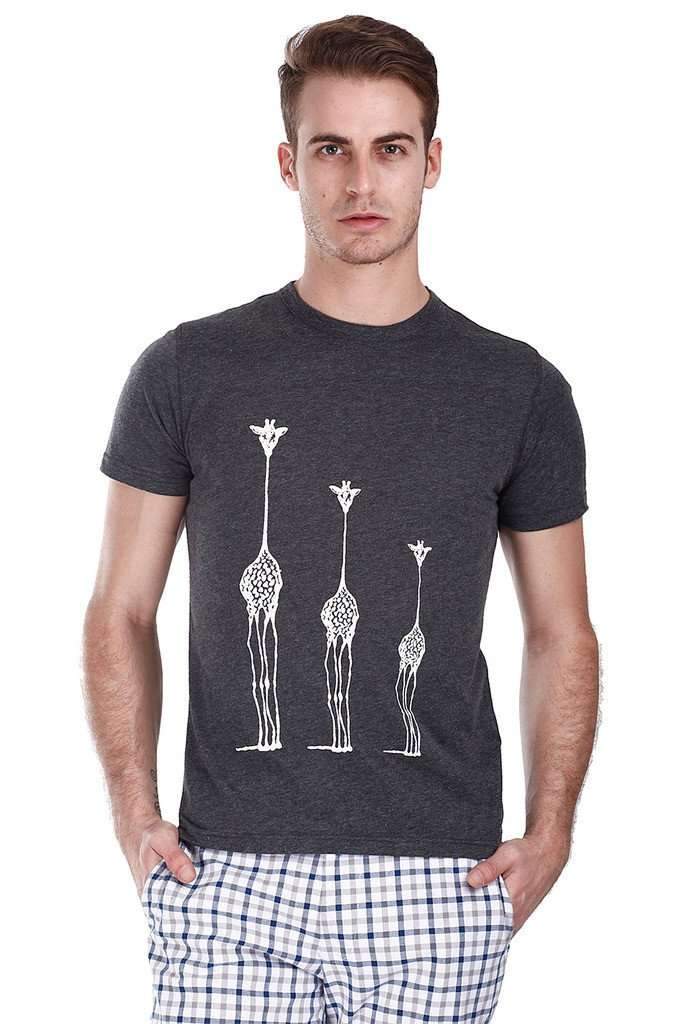 Giraffe Printed Soft Heather Crew