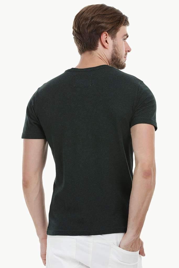 Green Parrot Embroidered T-Shirt