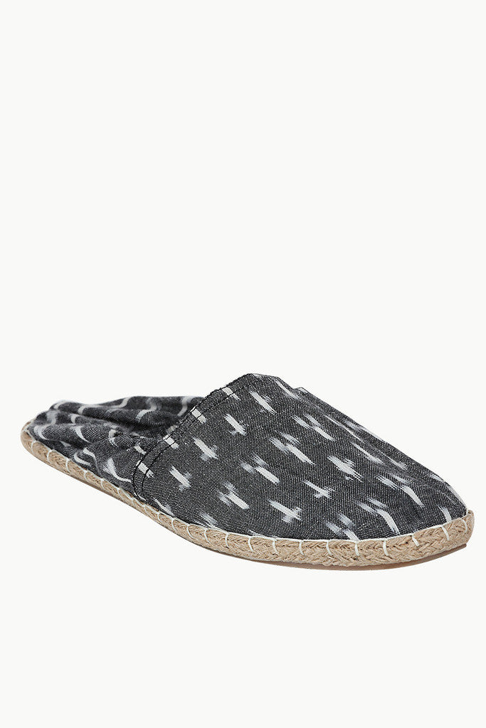 Grey Ikat Weave Espadrilles