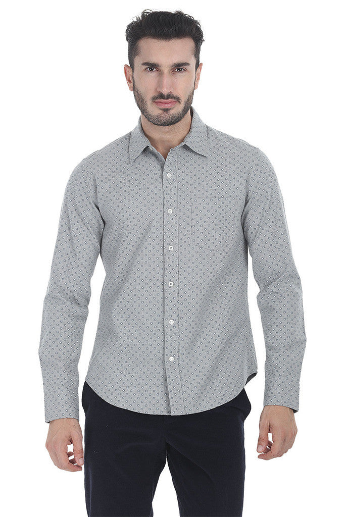 Grey Oxford Woven Shirt