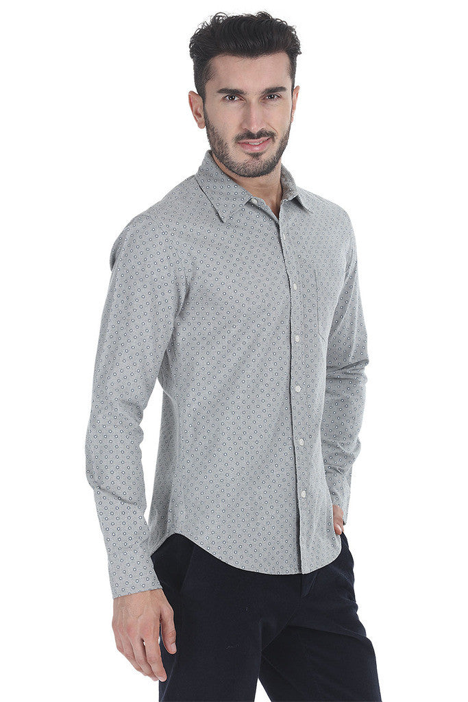 Grey Oxford Woven Shirt