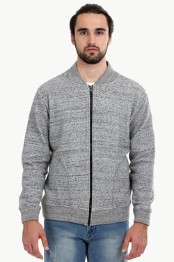 Heather Grey Zipper Fleece Jacket