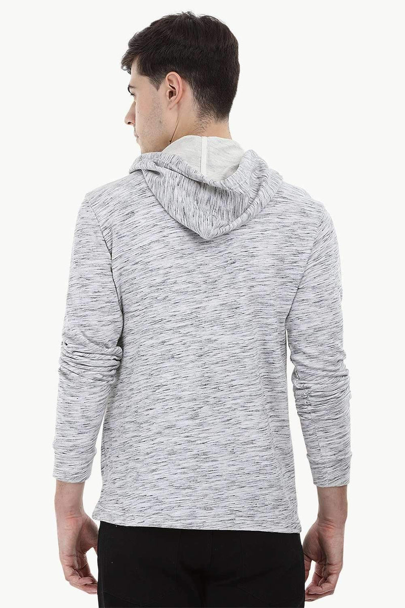 Heather Henley Hoodie Sweatshirt