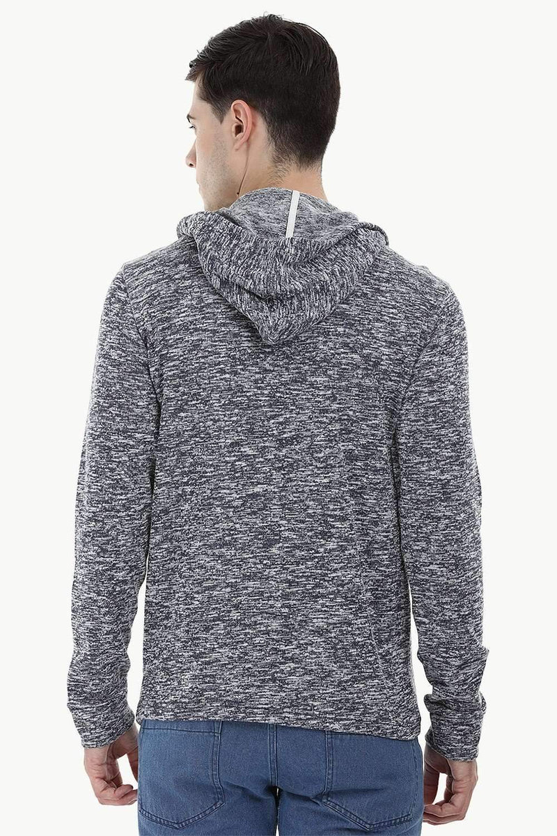 Heather Henley Hoodie Sweatshirt