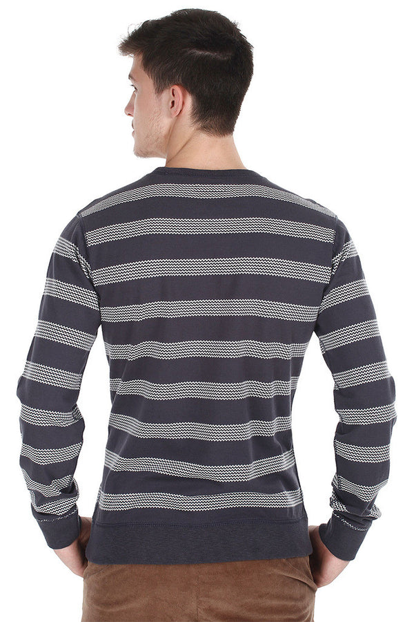 Heather Jersey Knit Stripe Shirt