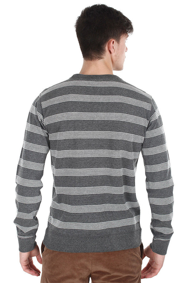 Heather Jersey Knit Stripe Shirt