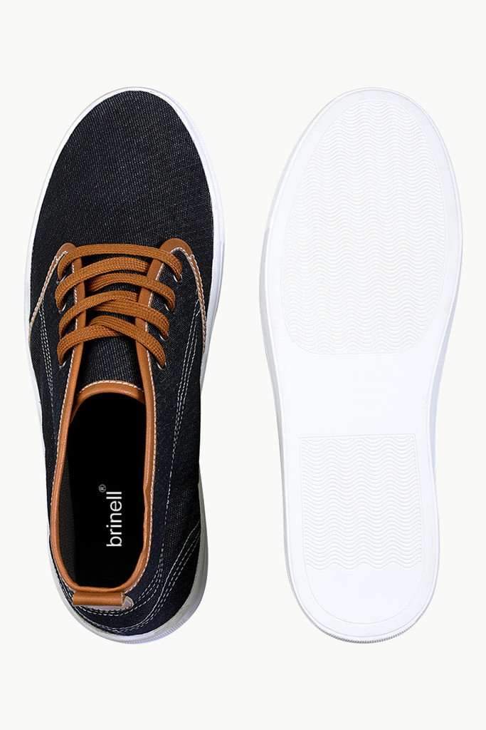 Canvas High Ankle Lace Up Plimsolls
