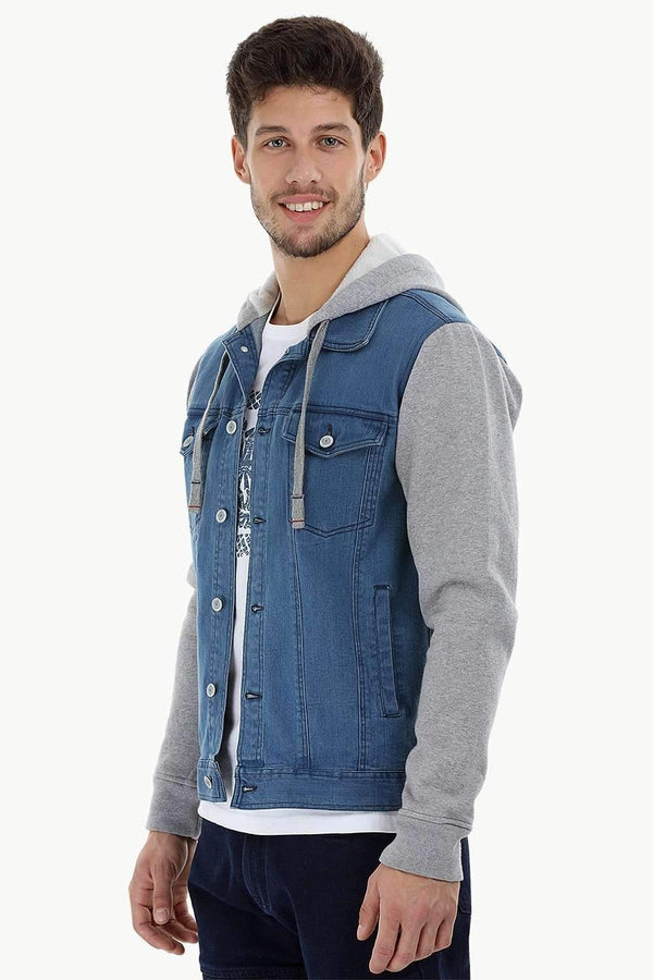 Hooded Indigo Denim Jacket