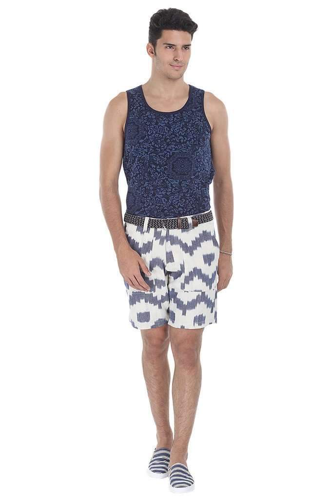 Ikat Twill Weave Shorts