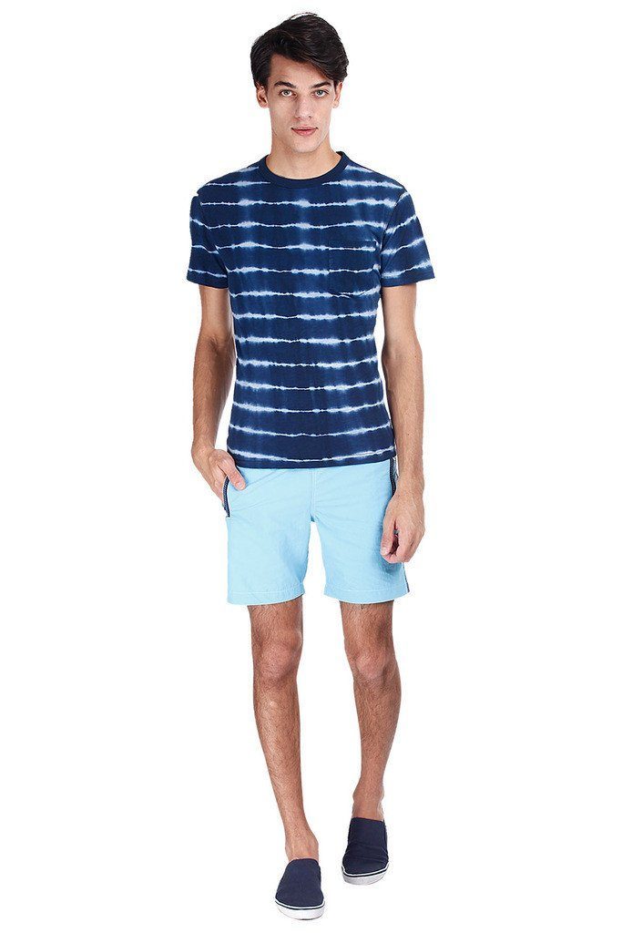 Indigo Crew Neck Tie Dye Tee