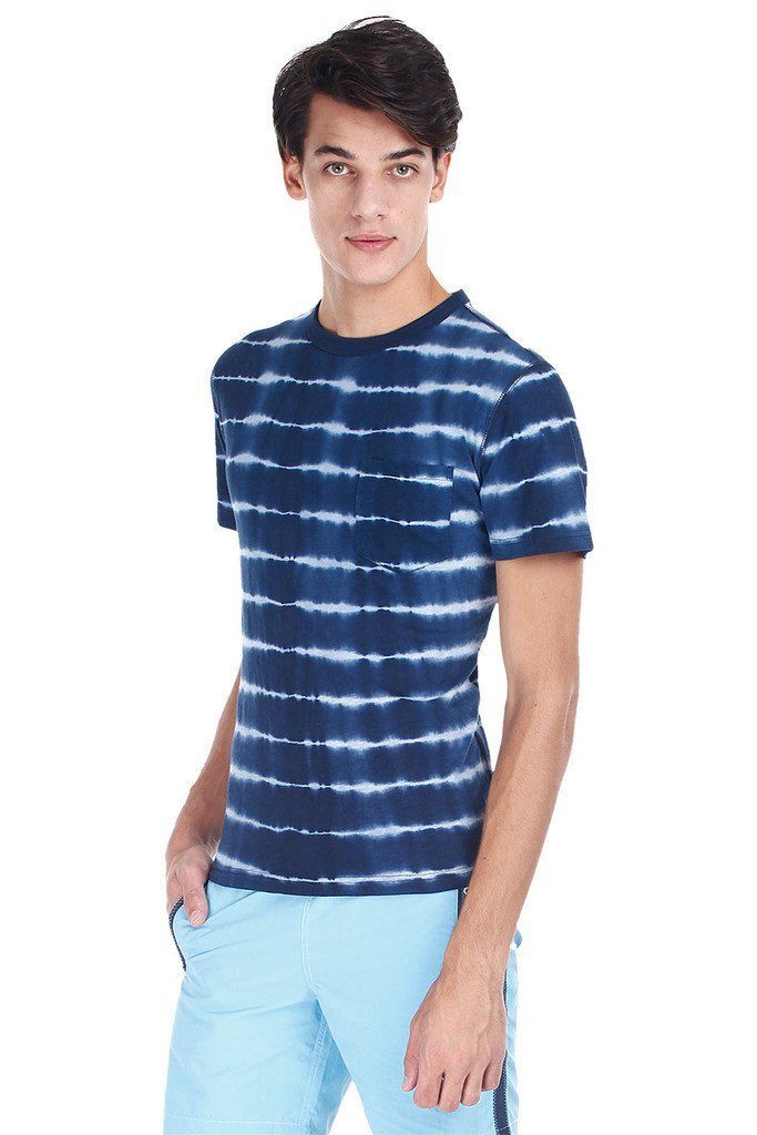 Indigo Crew Neck Tie Dye Tee