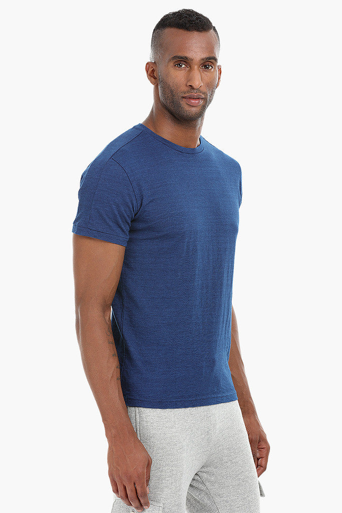 Indigo Panel Cotton T-Shirt